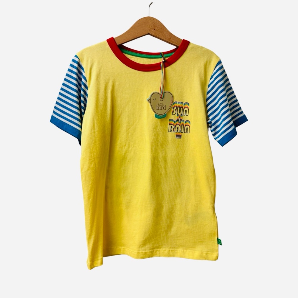 Little Bird | Organic Ringer Tee Rainbow